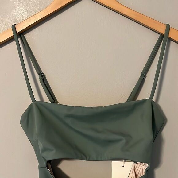 New! LOCAL THREAD Matador One Piece Swimsuit in Aloe Size Small NWT no padding - Picture 3 of 11